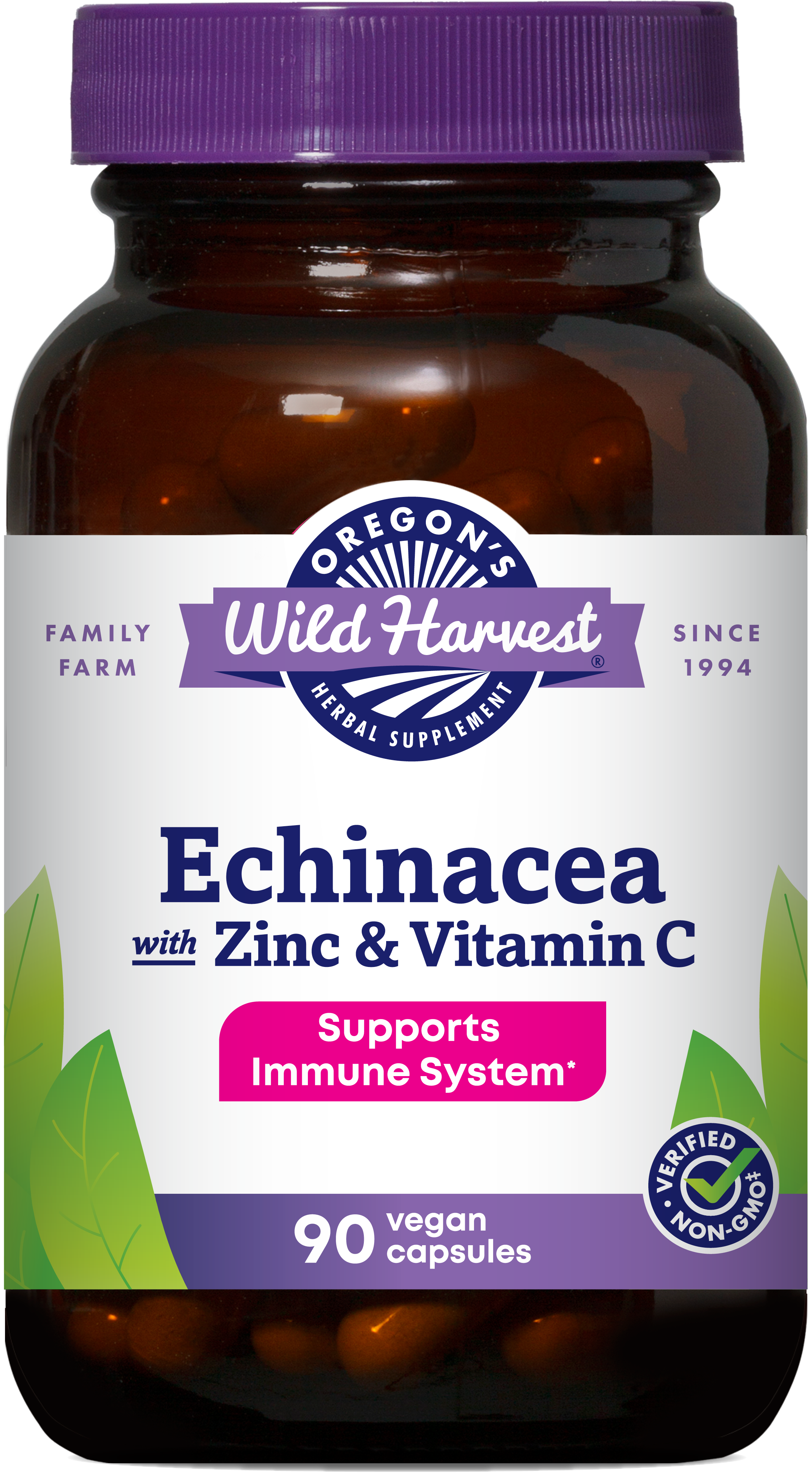 Echinacea, Zinc and Vitamin C Capsules | Oregon's Wild Harvest