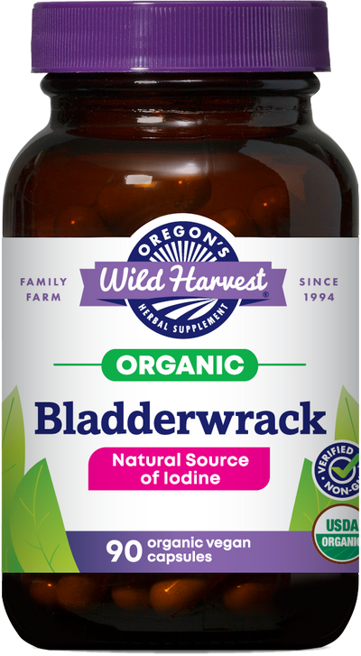 Bladderwrack organic 90ct capsules bottle front