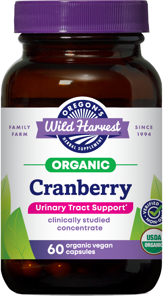 Cranberry organic 60ct capsules bottle front