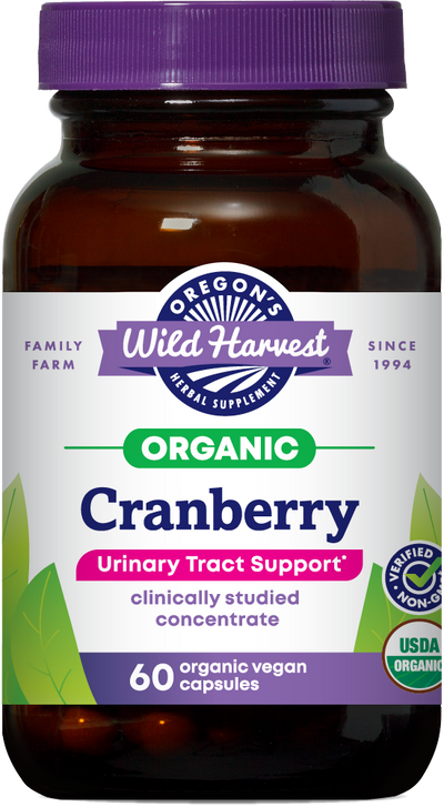 Cranberry organic 60ct capsules bottle front