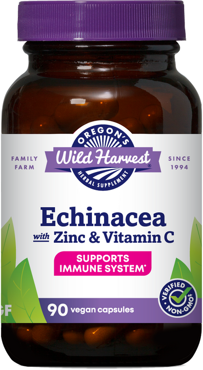 Echinacea with Zinc and Vitamin C 90ct capsules bottle front