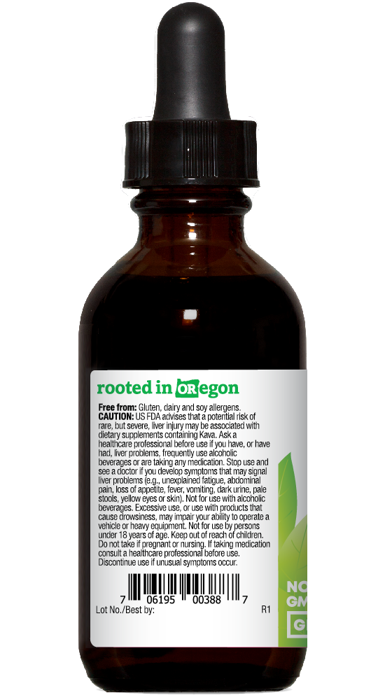 Kava 2oz extract bottle left