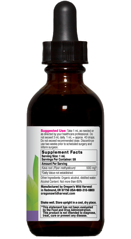 Kava 2oz Liquid Extract | Oregon's Wild Harvest