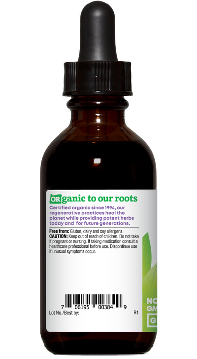 Lemon Balm organic 2oz extract bottle left