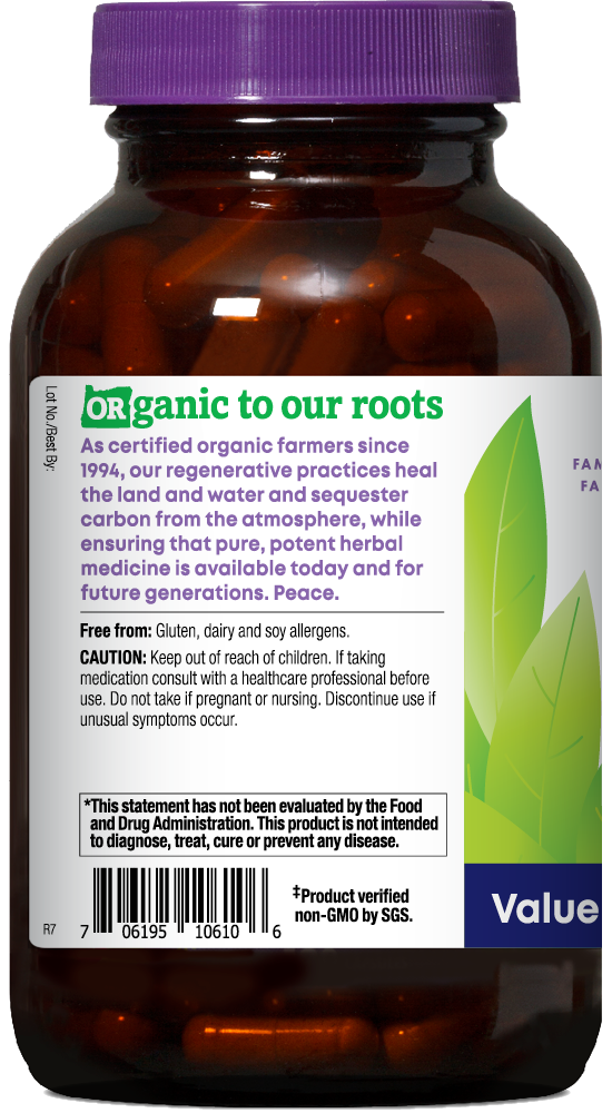 Organic Milk Thistle Dandelion Capsules | Oregon's Wild Harvest