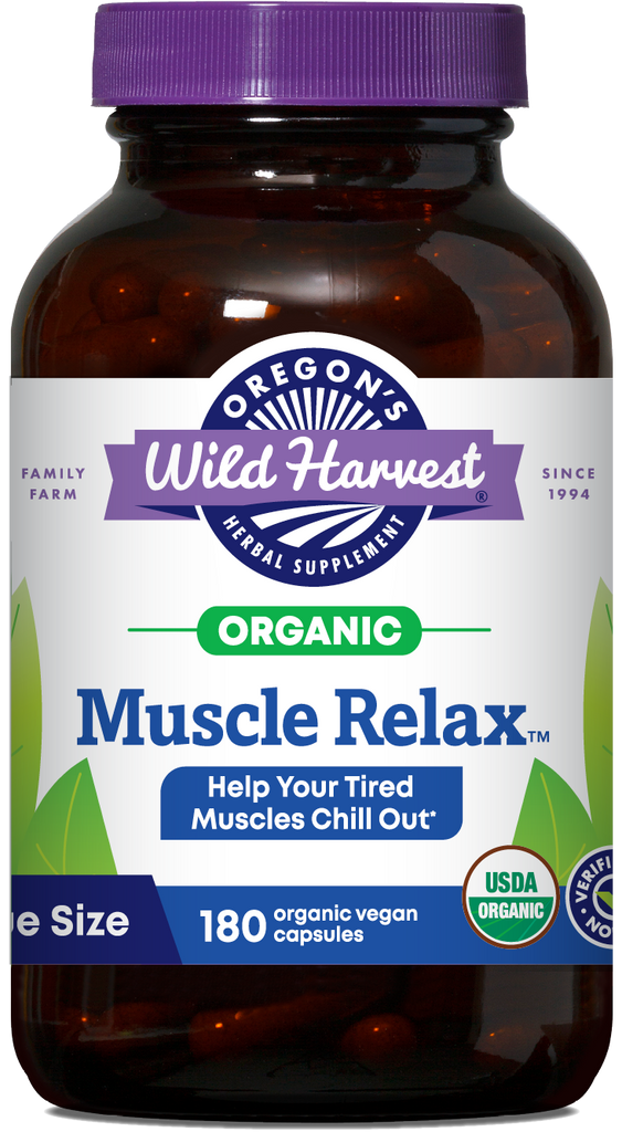 Organic Muscle Relax 180ct Capsules | Oregon's Wild Harvest