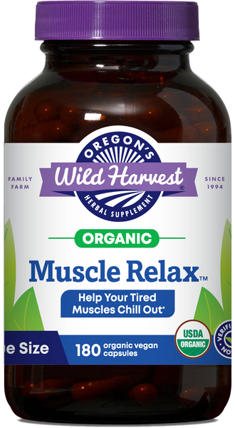 Organic Muscle Relax 180ct Capsules | Oregon's Wild Harvest