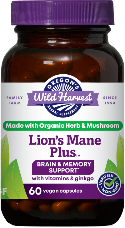 Organic Lion's Mane Plus™ Capsules | Oregon's Wild Harvest
