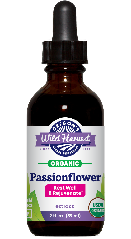 Passionflower organic 2oz extract bottle front