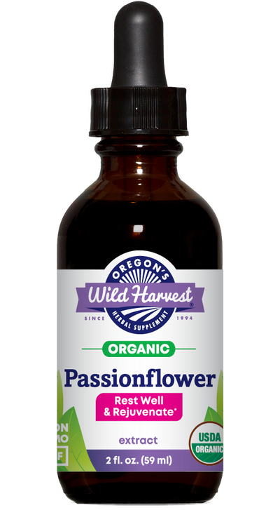 Passionflower organic 2oz extract bottle front