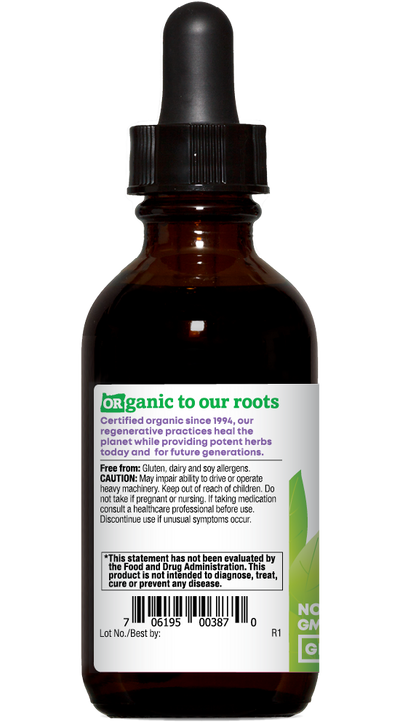 Passionflower organic 2oz extract bottle left