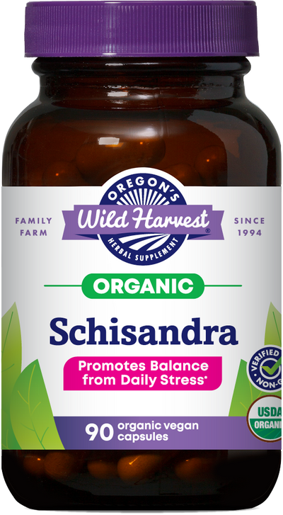 Schisandra organic 90ct capsules bottle front