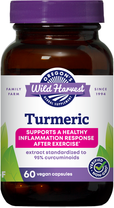 Turmeric 60ct capsules bottle front