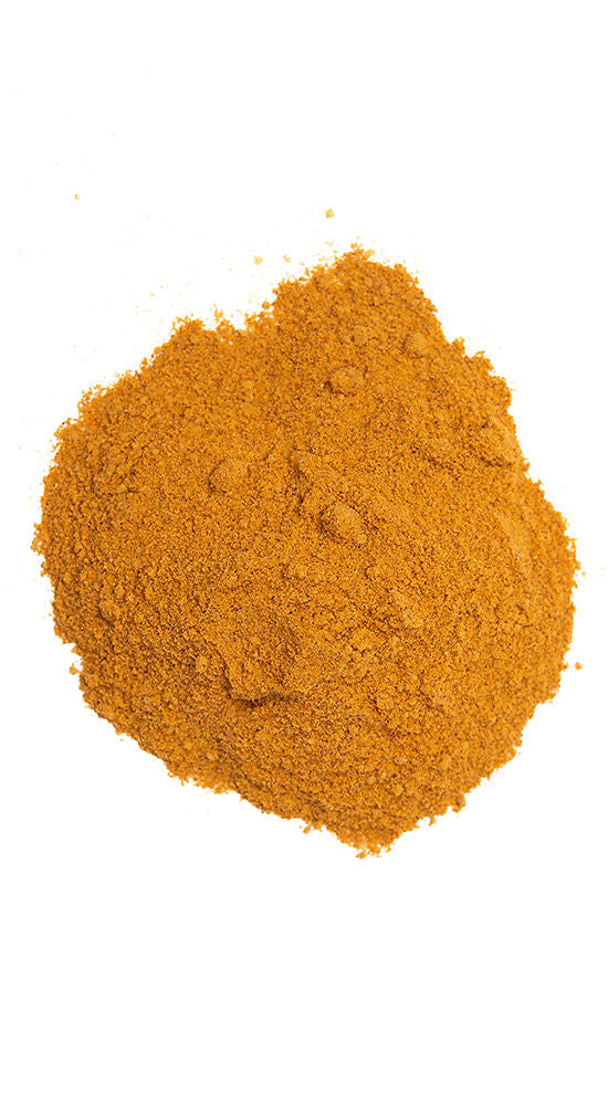 Turmeric organic dried rhizome powder pile