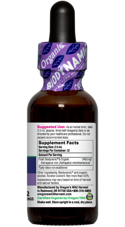 Astragalus, Biodynamic Herbal Tonic 1 oz – Oregon's Wild Harvest