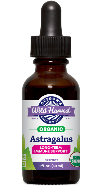 Astragalus organic 1oz extract bottle front