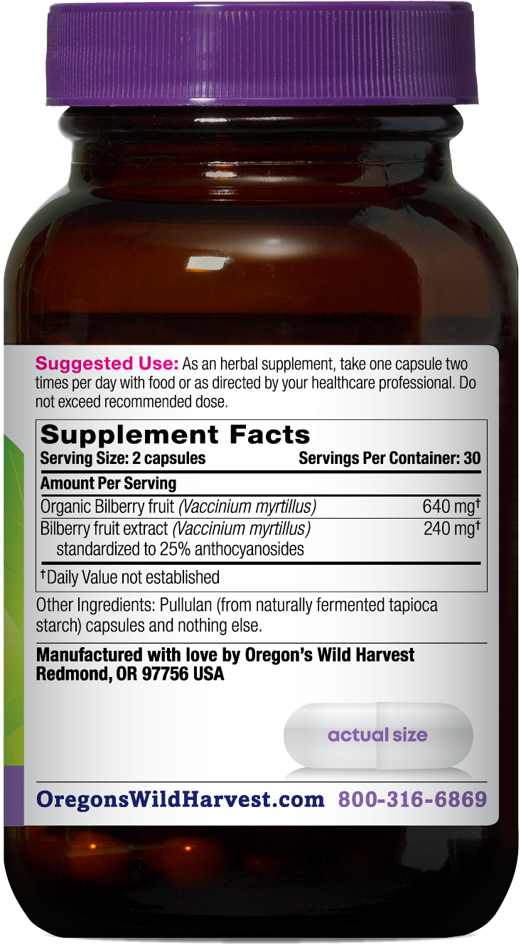 thumbnail image 2 of Pure Health Botanicals Bilberry Leaf Tincture - Antioxidant Supplement, 2oz 2 of 2