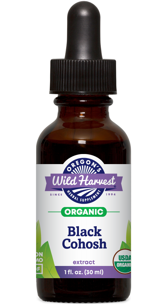 Black Cohosh organic 1oz extract bottle front