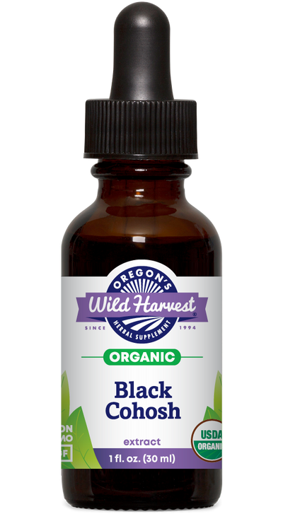 Black Cohosh organic 1oz extract bottle front