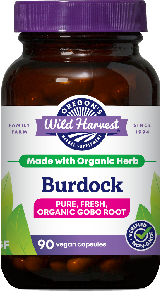 Burdock 90ct capsules bottle front