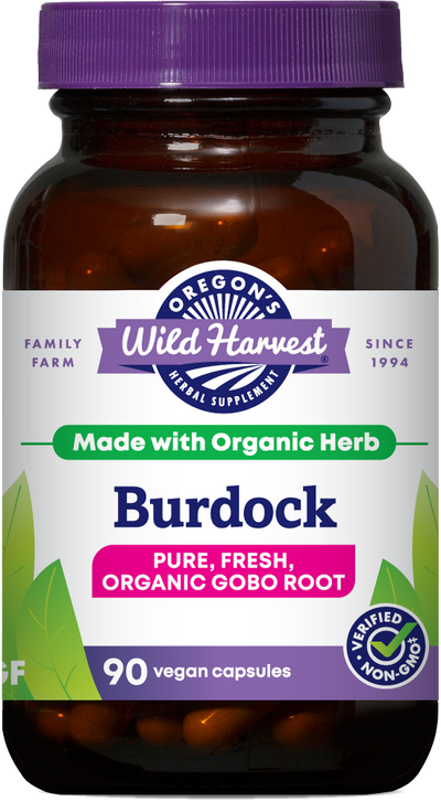 Burdock 90ct capsules bottle front