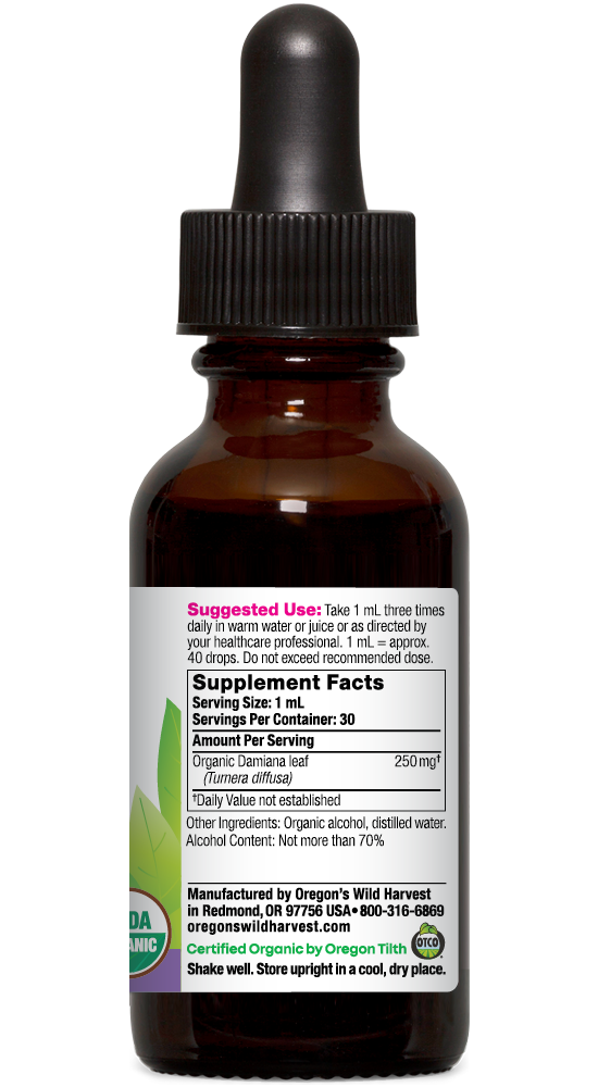 Organic Damiana Liquid Extract | Oregon's Wild Harvest