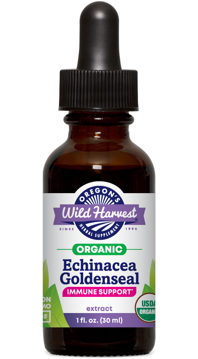 Echinacea Goldenseal organic 1oz extract bottle front