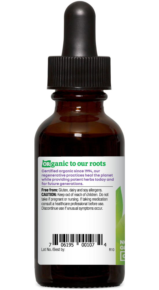 Ginkgo organic 1oz extract bottle left