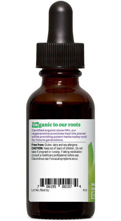 Ginkgo organic 1oz extract bottle left