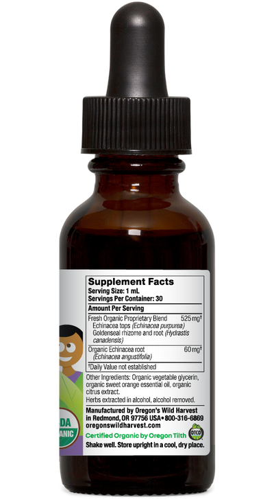 Alcohol-Free KIDS Echinacea Goldenseal, Organic 1oz. right