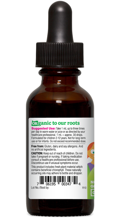 Alcohol-Removed KIDS Echinacea Goldenseal, Organic 1oz. left