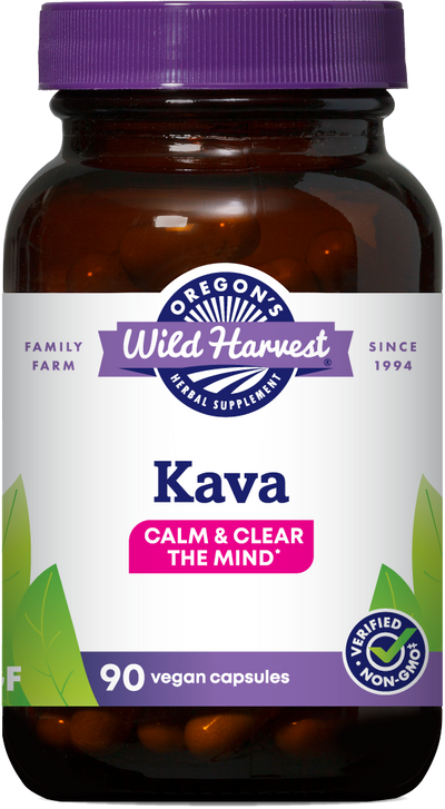 Kava 90ct capsules bottle front