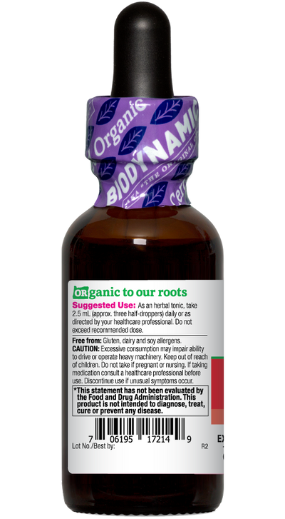 Namaste™ organic 1oz Biodynamic Herbal Tonic bottle left