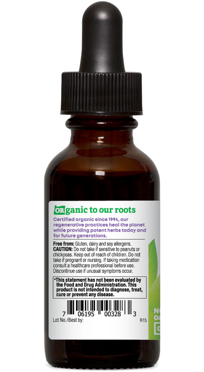 Astragalus, Organic Alcohol-free