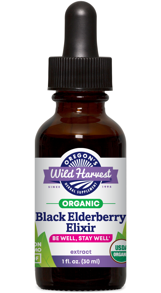 Black Elderberry Elixir, Organic Herbal Extract