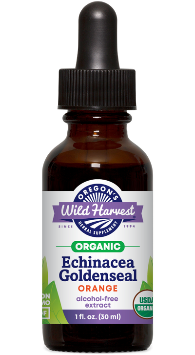 Echinacea Goldenseal 1 oz, Organic Alcohol-free Extract