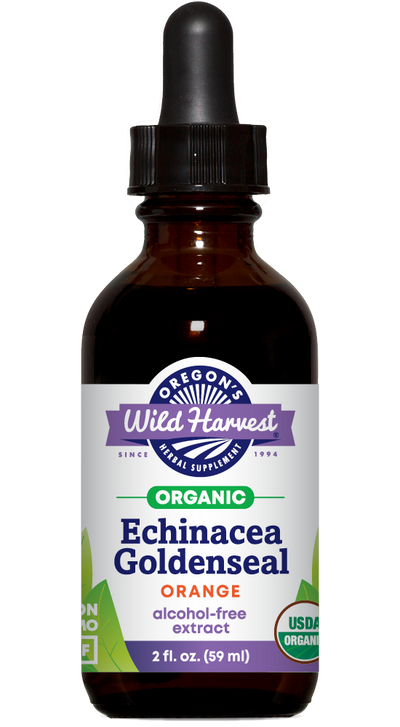 Echinacea Goldenseal 2 oz, Organic Alcohol-free Extract