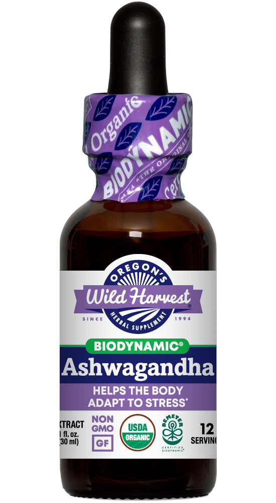 Ashwagandha, Biodynamic Herbal Tonic 1 oz