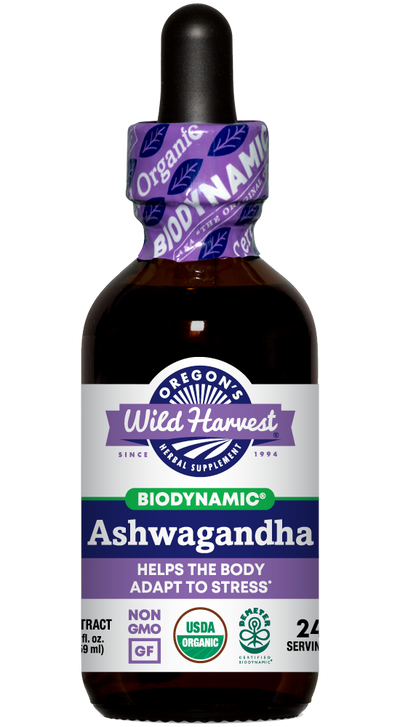 Ashwagandha, Biodynamic Herbal Tonic 2 oz