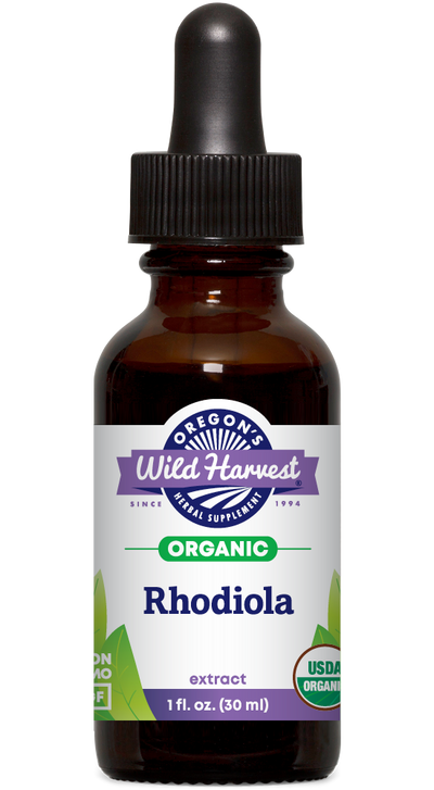 Rhodiola organic 1oz extract bottle front