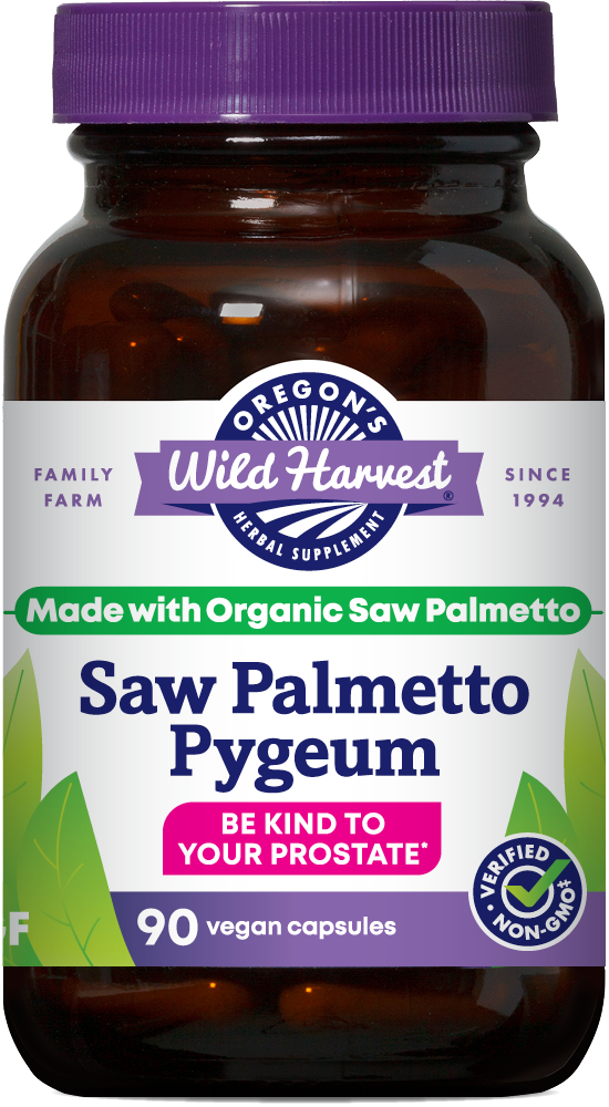 Saw Palmetto Pygeum 90ct capsules bottle front