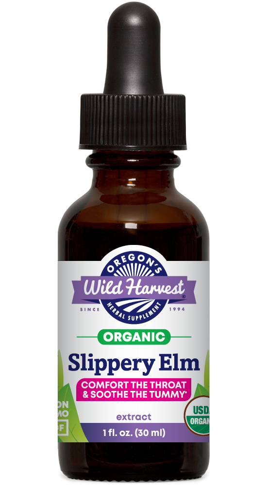 Slippery Elm organic 1oz extract bottle front