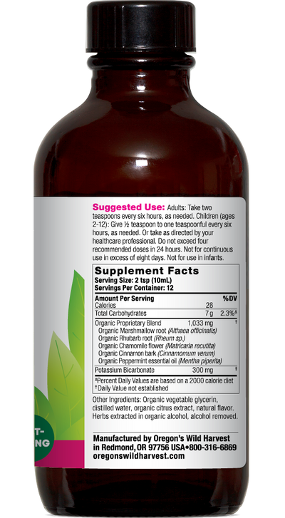 Stomach Soother™ 4oz alcohol free extract bottle right