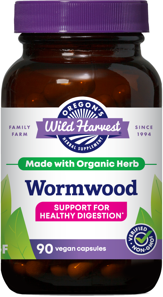 Wormwood 90ct capsules bottle front