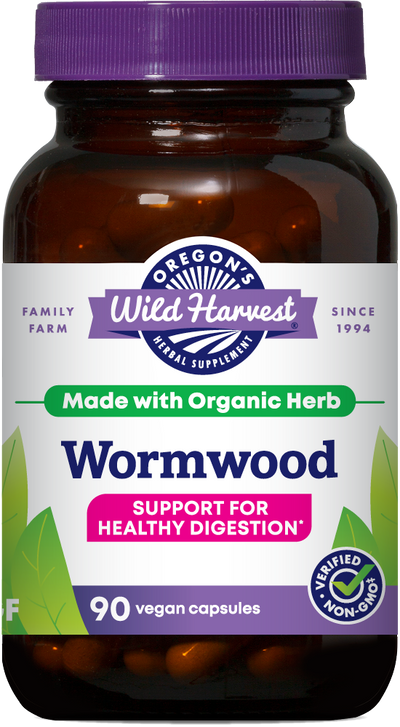 Wormwood 90ct capsules bottle front